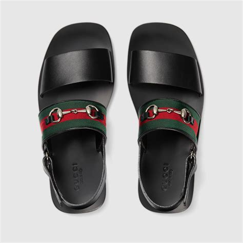 gucci men leather sandals|latest style for Gucci sandals.